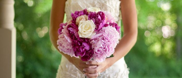 Bouquet sposa peonie